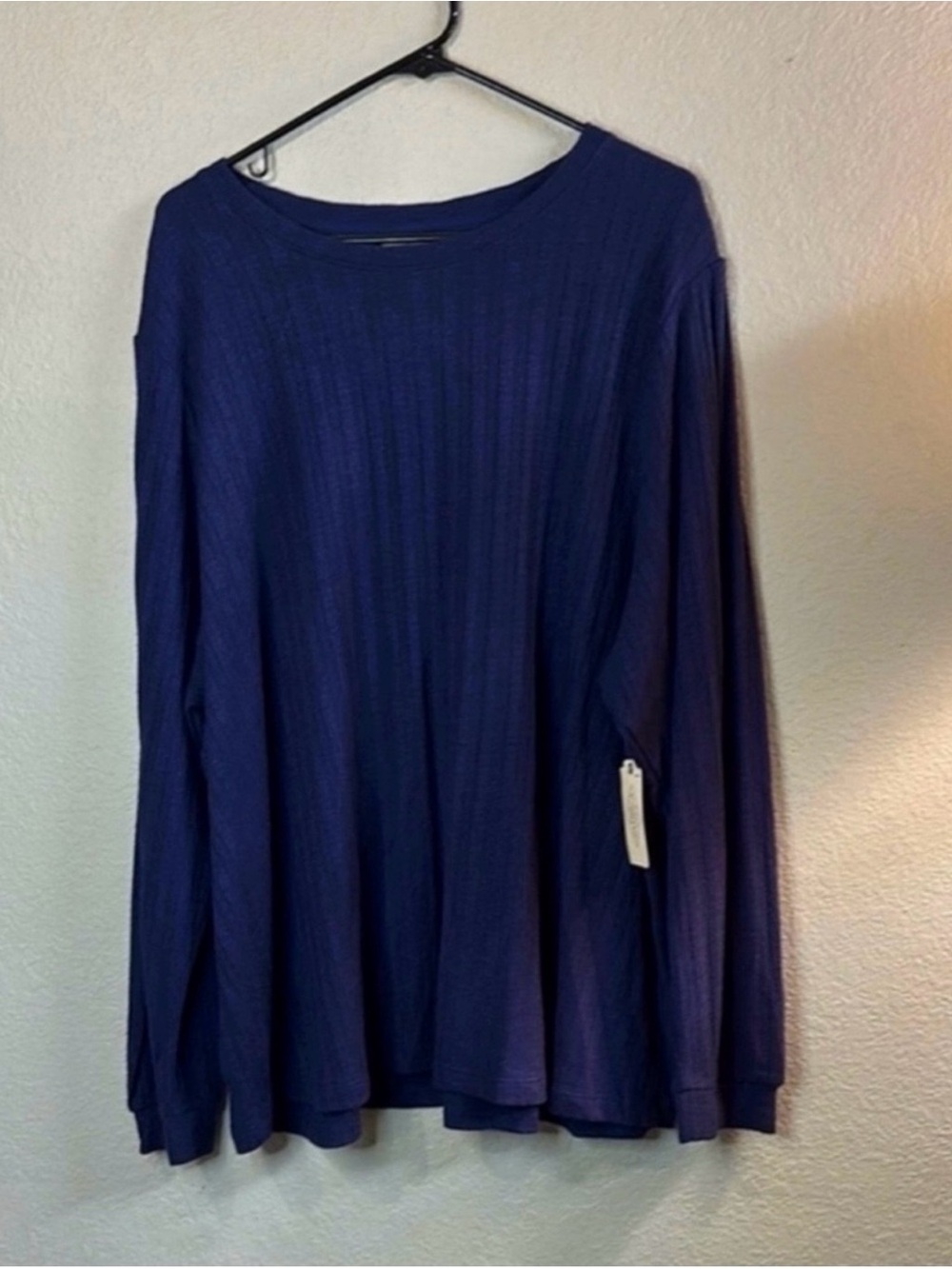 New St John’s Bay Sweater Blue Lightweight Soft Ribbed Classic Casual Women’s 3X